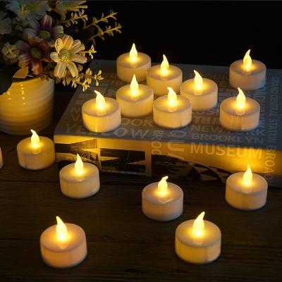 China Wholesale Cheap Warm White Home Decoration Eco-friendly LED Love Wedding Birthday Party Festival 24pcs Tealight Flameless Candle for sale