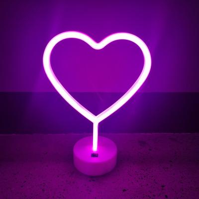 China Lovely Rated Power 0.3W Flamingo Shaped Animal Marquee Neon Sign Lamp Table Desk Light for sale