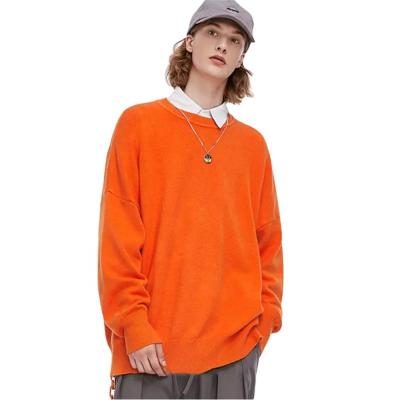 China 2021 Anti-wrinkle custom OEM and ODM long sleeve knitted men oversized sweater knitwear crew neck knit plus size winter sweater men for sale