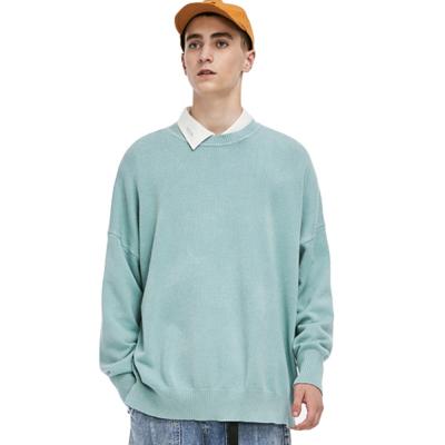 China 2021 wholesale custom Anti-wrinkle long sleeve knitted mens intarisa pullover knitwear basic crew neck plus size sweaters for man for sale