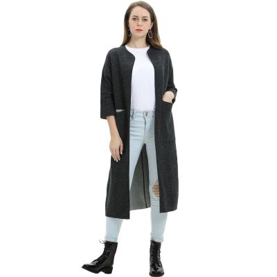 China Wholesale Anti-wrinkle 2021 Fashion Custom Design Women Long Sleeve Cardigan Sweater Coat Ladies Winter Coat Long for sale