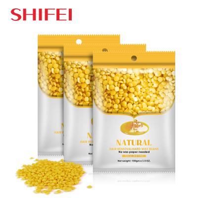 China Private Label Hair Removal Wax 100g Hot Painless Hard Body Depilatory Hair Removal Depilatory Wax Beans for sale