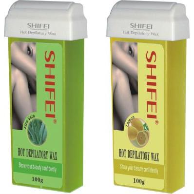 China Hair Removal SHIFEI 12 Taste 100g Roll On Cartridge Hair Removal Wax Soft Hard Depilatory Wax For Hair Removal for sale