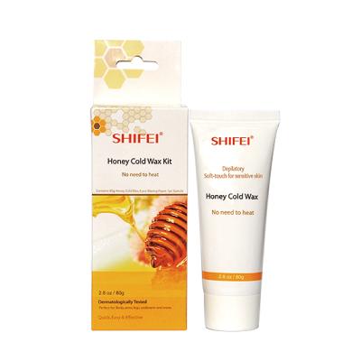 China SF1133 Modern Hair Removal Shifei Wholesale Home Ready Strip 80g Honey Cold Wax Kit for sale