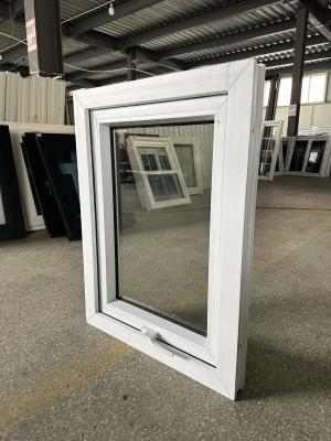 China Inicio Manual Ventana de toldo UPVC Blanco con doble acristalamiento Villa Ventanas de tamaño personalizado en venta