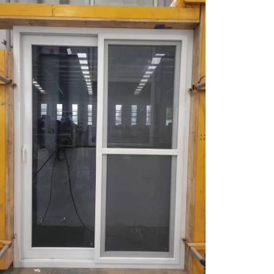 China Puertas corredizas de plástico de PVC UPVC Puerta corredizas de vidrio doble en venta