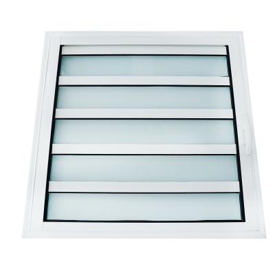 China Clear Tempered Louver Glass Window Aluminum Alloy Frame Customizable Size for sale