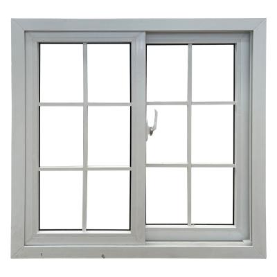 China ventana corredera de PVC de parrilla personalizable ventana corredera de vidrio templado para casa en venta