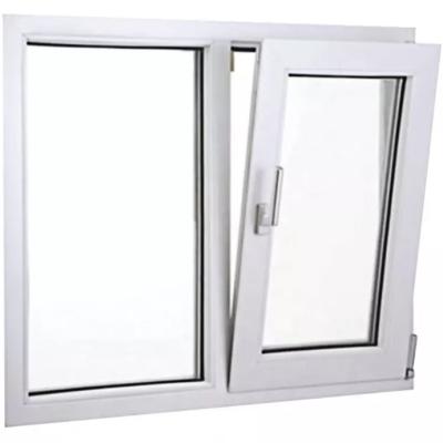 Китай UPVC / PVC двойные стеклянные окна с наклоном и поворотом с двойным стеклом продается