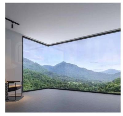 China Soundproof Panoramic Aluminum Fixed Window Triple Glazed For Living Room for sale