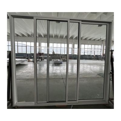 China Puerta corredera de aluminio de impacto de huracán para balcón Puerta corredera de vidrio templado grande en venta