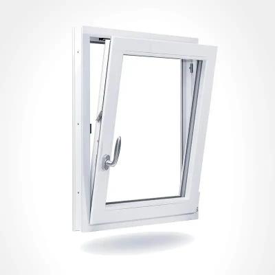 China Moderno PVC resistente al agua Ventana de inclinación y giro Ventanas de PVC doble triple acristalado en venta