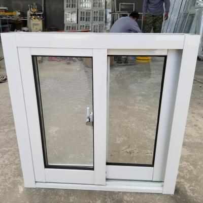 China Aluminiumprofil UPVC vertikal gleitendes Glas Fenster Wohnschiebetüren OEM zu verkaufen