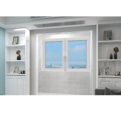 China Ventana de UPVC de inclinación y giro blanca de doble cristal hacia afuera Ventanas oscilantes personalizables en venta