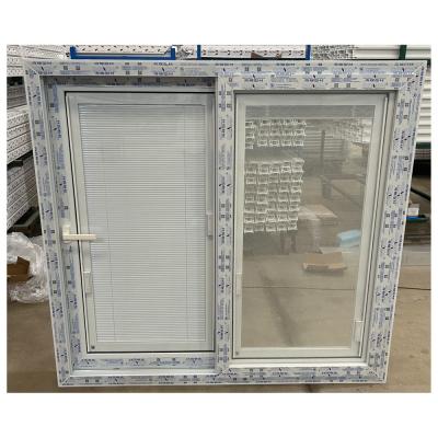 China Ventana corredera de PVC horizontal de estilo europeo Ventanas de vidrio a prueba de huracanes en venta