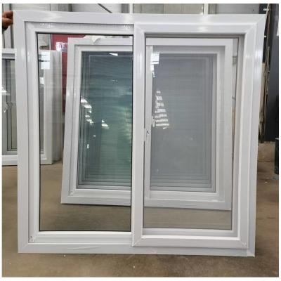 China Simple Design 4*4 Foot Sliding Upvc Windows And Doors for balcony for sale