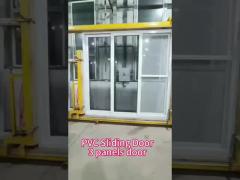 Pvc sliding door with 3 panels