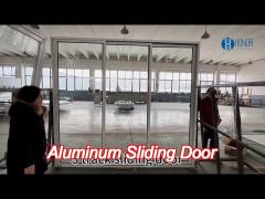 customizable aluminum sliding glass doors waterproof tempered glass sliding door