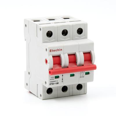 China Low Voltage 3 4 Manufacture OEM Supplier ETG1 Function Disconnector Isolator Switch Main Circuit Breaker 63A 80A 100A 125A 1 Pole 2 for sale