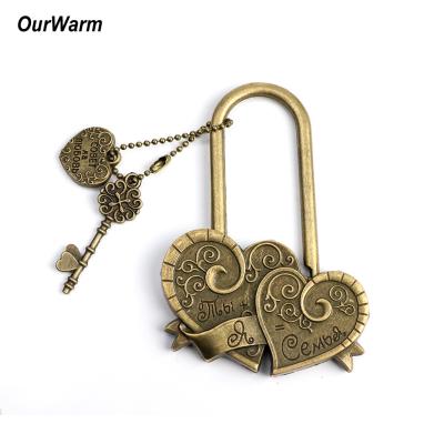 China Wedding OurWarm Vintage Love Lock Gifts Keepsake Wedding Gifts For Guests for sale