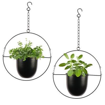 China OurWarm Minimalist 2 Packs Plant Indoor Outdoor Hanger Metal Rack Pot Holder for sale