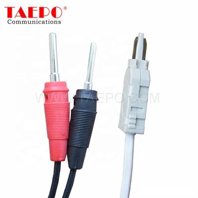 China 1.5m LSA Test Plug To Banana Plug 2 Wire Telecommunication Test Cord TP-1220-2TB for sale