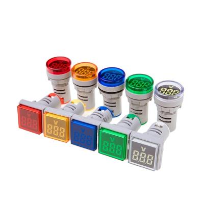 China 2021 High Precision Plastic Multiple Color Round Plastic Mini Digital Voltmeter for sale