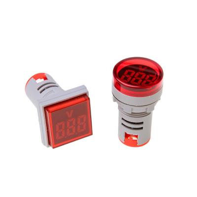 China Unique Design 2021 Plastic Hot Selling Red Plastic Round Digital Mini Voltmeter for sale