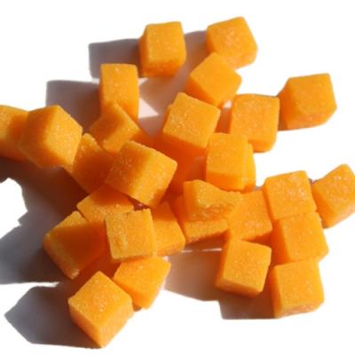 China Snack Factory Wholesale Price Decorative Jelly Cube Shape Mango Soft Candy For Supermarket for sale