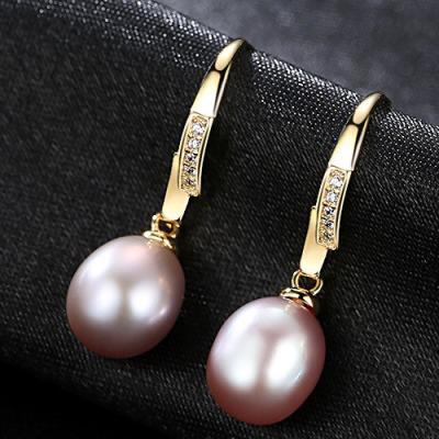 China OUXI Pearl 925 Sterling Silver Hoop Earrings Beauty Romantic Freshwater Women Gift Jewelry Manufacturer Y21446 for sale