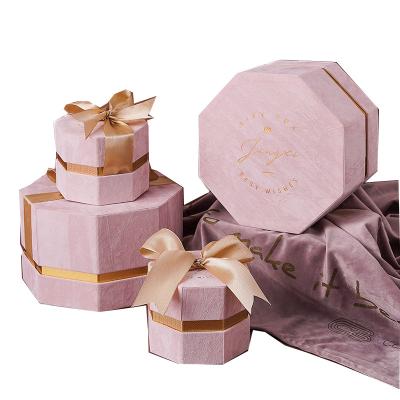 China Heaven and Earth Cover Octagon Wholesale Luxury Gift Box Recyclable Custom Packing Jewelry Boxes For Sustainable for sale