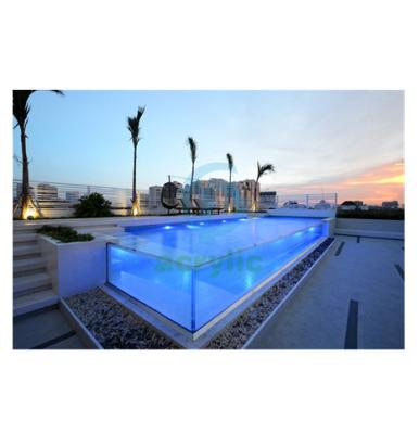 China Protection PG Large Square UV Coating Transparent Acrylic Pools Swimming Outdoor Ground for sale