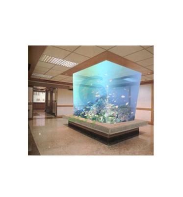 China Viable plexiglass PG aquarium cylinder acrylic glass fish tank for sale