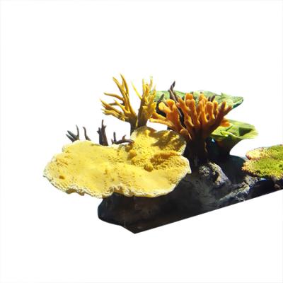 China PAGE Oceanarium Eco Friendly Soft Sleek Insert Viable No Color Change Custom Artificial Aquarium Fish Tank Ornaments Coral Reefs for sale