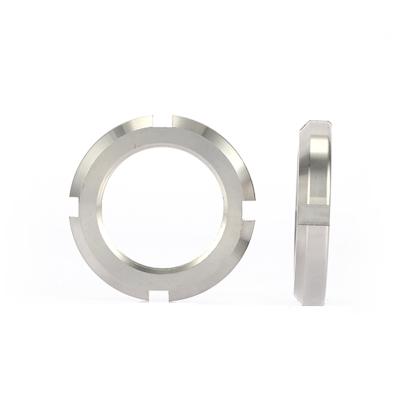 China Heavy Industry Thin Round Shaft Lock Slotted Nut For Use With Bearings for sale