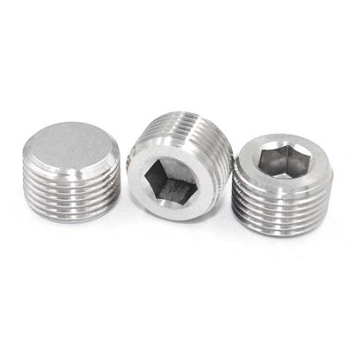 China Stainless Steel Hex SS304 Flat Screw Socket Standard Pipe Screw Sockets for sale