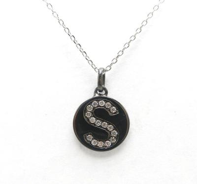 China Fashionable Custom Jewelry Necklace CZ Zirconia 925 Letter Initial Necklace For Women Kids for sale