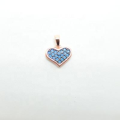 China FASHIONABLE Designer High Quality 925 Silver Heart Charms Bracelets Necklace Charms Pendant For Jewelry Making for sale