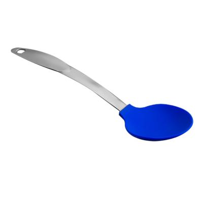 China Plastic Silicone Spoon Stainless Steel Handle for sale