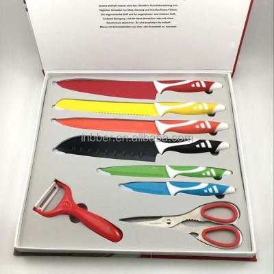 China (SK319) Sustainable Professional Line Knife Good Quality 8pcs Colorful Royalty Set for sale