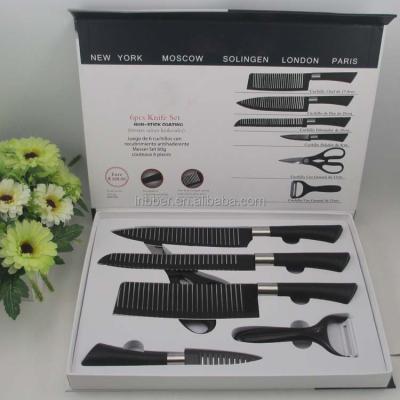 China Sustainable Cleaver (SK373) Model 5 Pcs Frozen Non-Stick Knife Set for sale