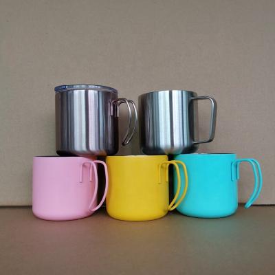 China 78BOT Durable Hot Wall Stainless Steel Powder Coated Mug Cup Wholesale Vacuum Insulated Travel 14oz Double Tumbler With Handle And Lid for sale