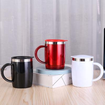 China Wholesale Viable 78BOT NEW 400ml Insulated Coffee Mug Stainless Steel Tumbler Mug With Splash Proof Handle And Lid for sale