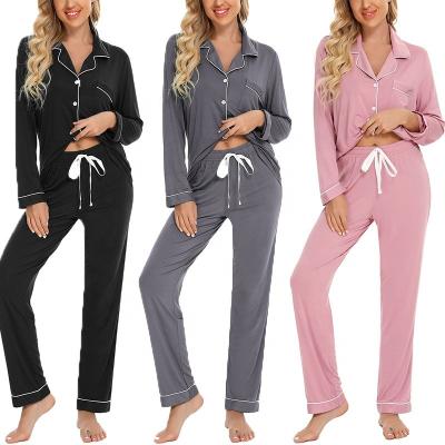 China Custom OEM High Quality QUICK DRY Women Christmas Bamboo Squishy Pajamas With Long Sleeve for sale