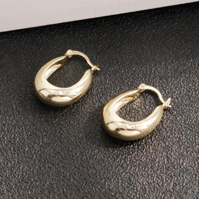 China Trendy Irregular V Rhombus Pleat Small Geometric Brass Gold Plated Fashion Earrings for sale