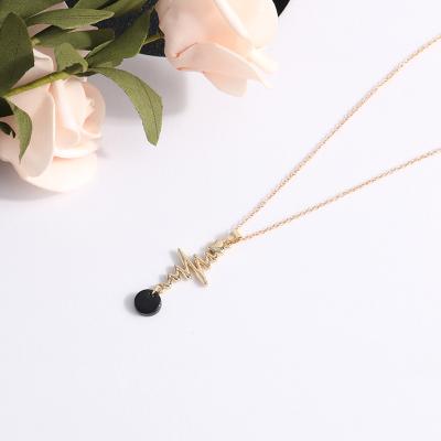 China FASHIONABLE EKG Pendants For Heart Necklace Personality Women's Necklace Chain for sale