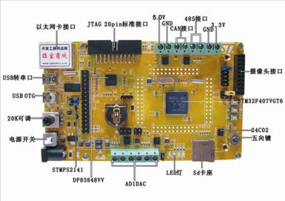 China Dev board ARM 32-bit Cortex -M4 CPU with FPU+7"TFT LCD Modul+touch panel +PCB +JLINK V8(GoldDragon407) for sale