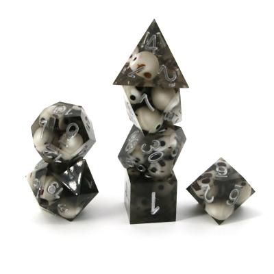 China Handmade Custom Dnd Die Cut Polyhedral Dies For Acrylic RPG DND Table Game Dies Set for sale