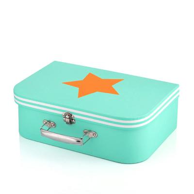 China Handmade Cardboard Suitcase Gift Box Box With Handle / Luxury Suitcase Gift Box for sale