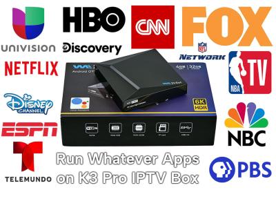 중국 K3 프로 IPTV 인터내셔널 박스 판매용